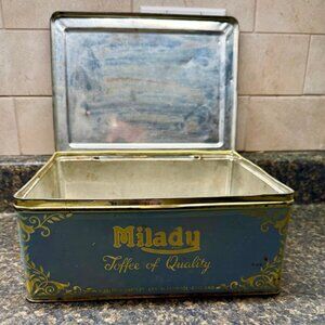 VINTAGE ANTIQUE Milady Toffee Tin / Box from England, 1930s